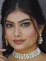 Moissanite Choker Necklace And Earring Set