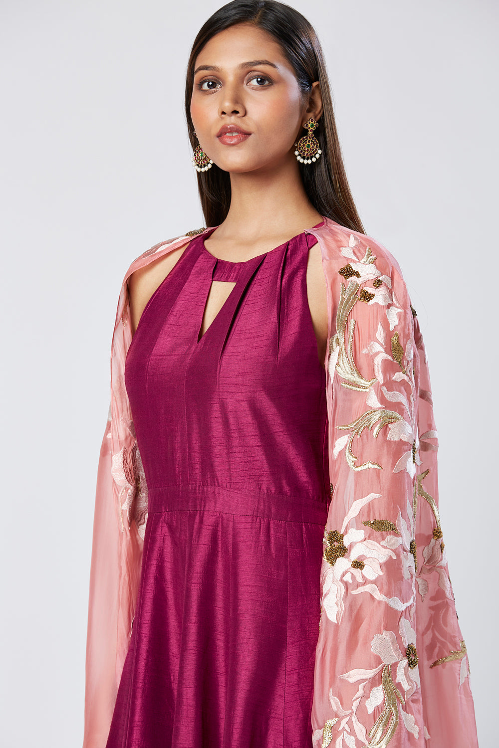 Malli - Versatile Halter Dress + Cape Shawl