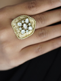 Fusione Kundan Fingerring