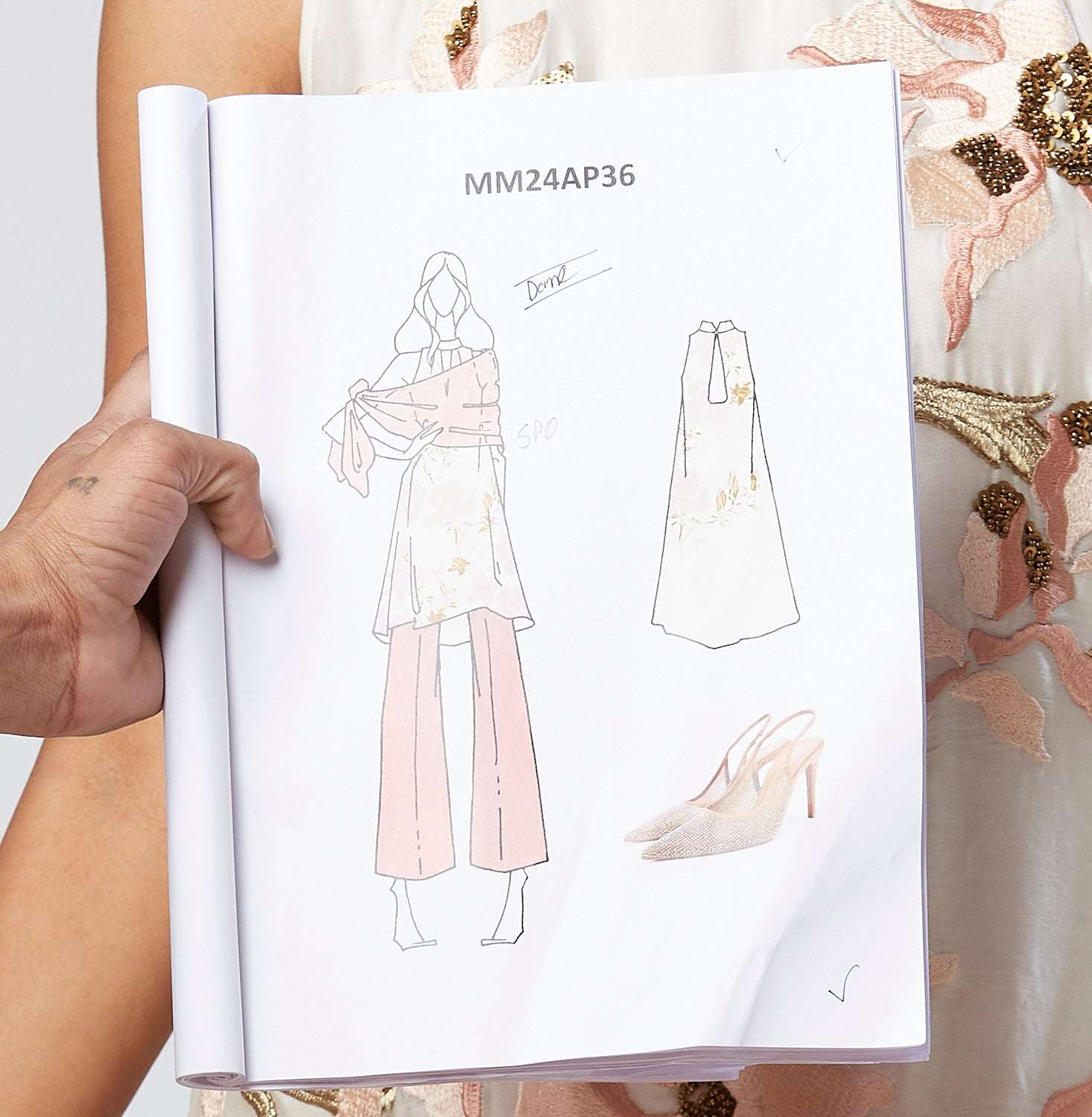 Leena - Pastel Sleeveless Tunic & Pants + Stole