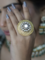 Fusion Kundan Fingerring