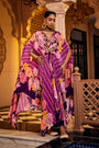 Purple Printed Kaftan Set
