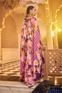 Purple Printed Kaftan Set