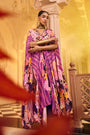 Purple Printed Kaftan Set