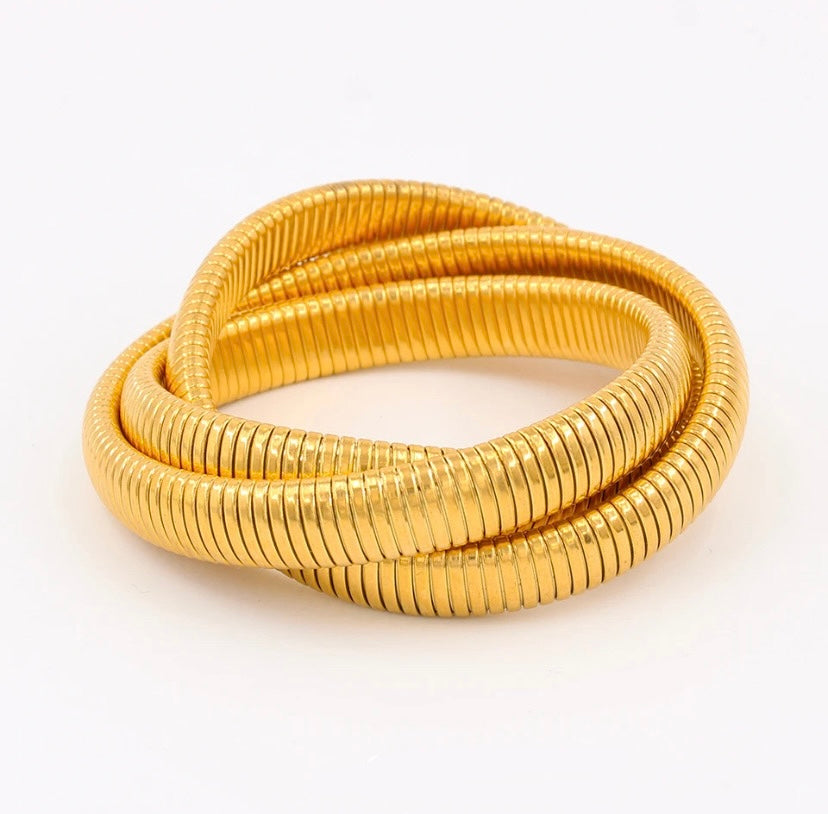 Liza Intertwined Bracelet - Waterproof, 18k Gold Plated