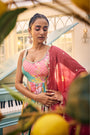 Blue Anarkali Features Intricate Handwork On The Neckline