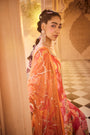 Red Multi-Printed Anarkali Featuring Intricate Kangdi Work On The Neckline