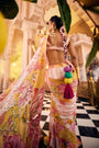 Multi-Printed, Embroidered Pre-Draped Saree Set