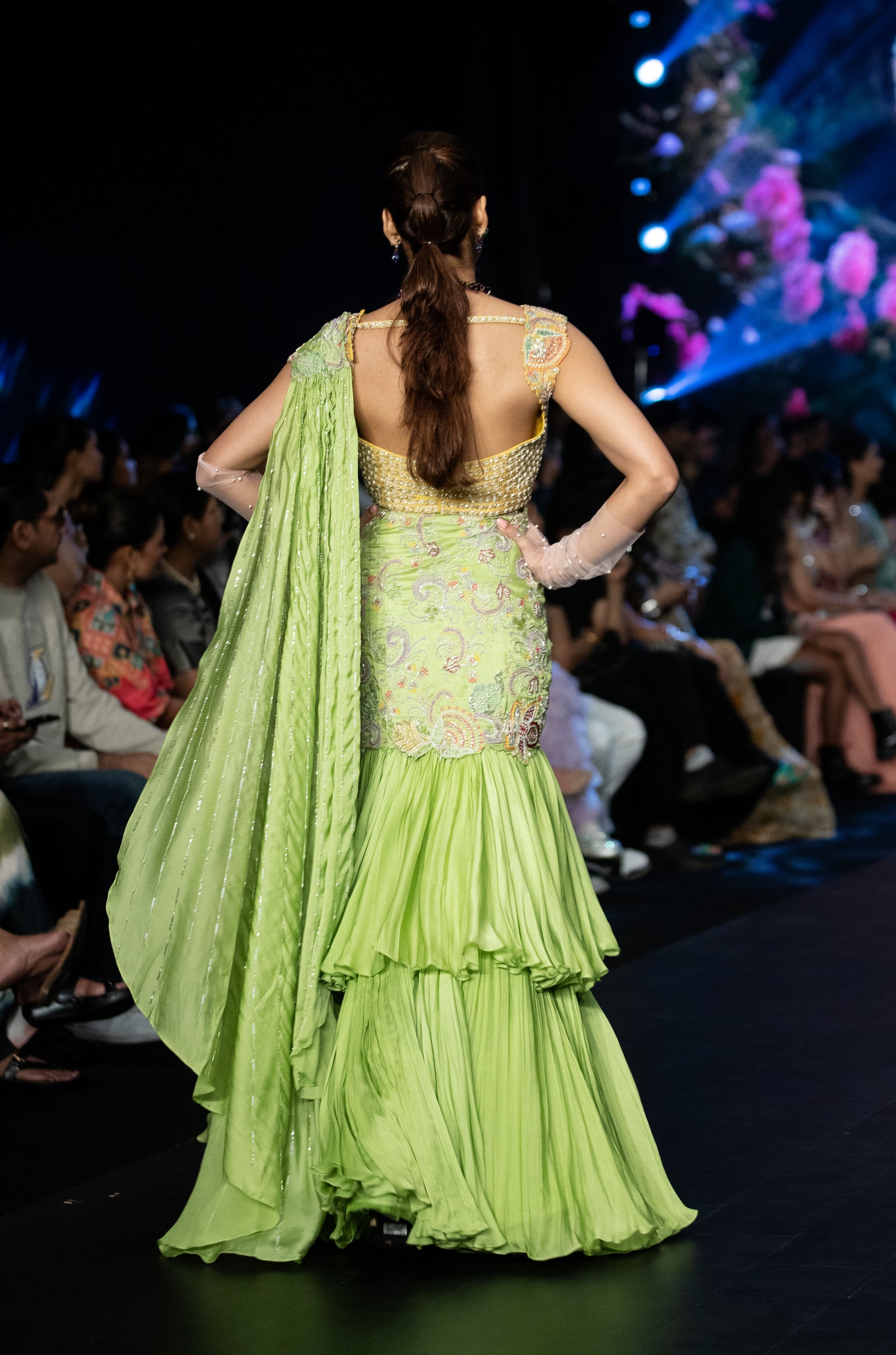Kuha Pre-Draped Saree Set