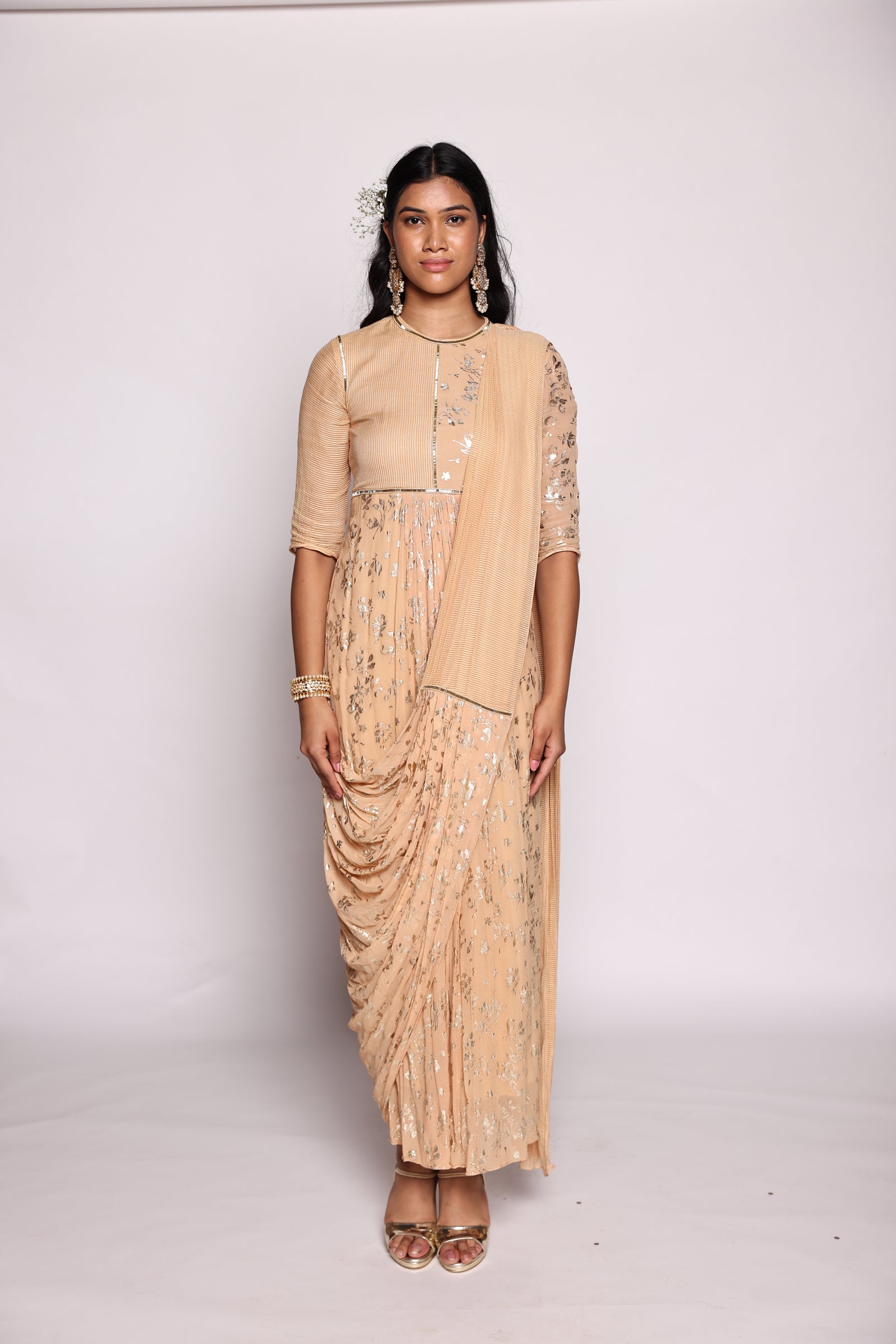 Ankle  Length Concept Saree Dress