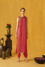 Close Neck Below Knee Sleeveless Kurta
