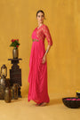 Draped Dress With A V-neck