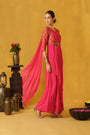 Draped Dress With A V-neck