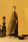 Close Neck Full Length Slit Dress