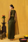 Close Neck Full Length Slit Dress