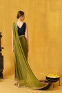 Pre-Stitched Slit Saree With Embellished Borders