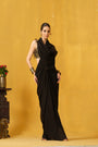 Pre-Stitched Saree With A Sequins Border
