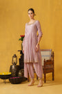 Scoop Neck 3/4 Sleeves Below Knee Flared Kurta