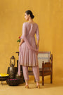 Scoop Neck 3/4 Sleeves Below Knee Flared Kurta