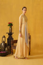 Full-length, Mandarin Collar, 3/4 Sleeve Dress