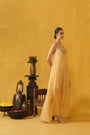 Ankle Length Sleeveless Dress With Slits