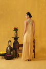 Ankle Length Sleeveless Dress With Slits