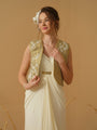 A Noodle Strap ,V Neck Draped Dress