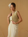 A Noodle Strap ,V Neck Draped Dress