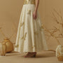 A Flared Skirt Having Scattered Geometrical Embellishment