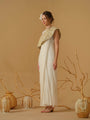 A Close Neck Full Length Sleeveless Concept Saree