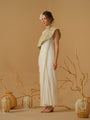 A Close Neck Full Length Sleeveless Concept Saree
