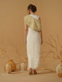 A Close Neck Full Length Sleeveless Concept Saree