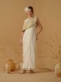 A Close Neck Full Length Sleeveless Concept Saree