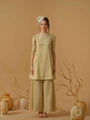 Kurta With Embellished Yoke And Culottes
