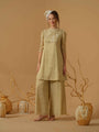 Kurta With Embellished Yoke And Culottes