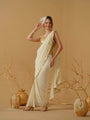 A Pre-Stitched Saree With A Geometrical Sequins Border