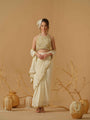Pre - Stitched Saree With Halter Neck Blouse