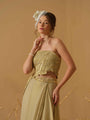 Ruched Top With Draped Skirt