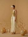 Sequins Bordered Pre - Stitched Saree With Corset