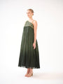 An asymmetric one-shoulder dress