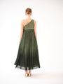 An asymmetric one-shoulder dress