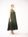 An asymmetric one-shoulder dress