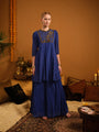 A chinon kurta with a hand-embellished yoke