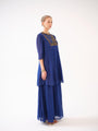 A chinon kurta with a hand-embellished yoke