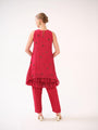 A fluid chinon kurta scattered