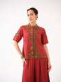A handloom mini-check jacket
