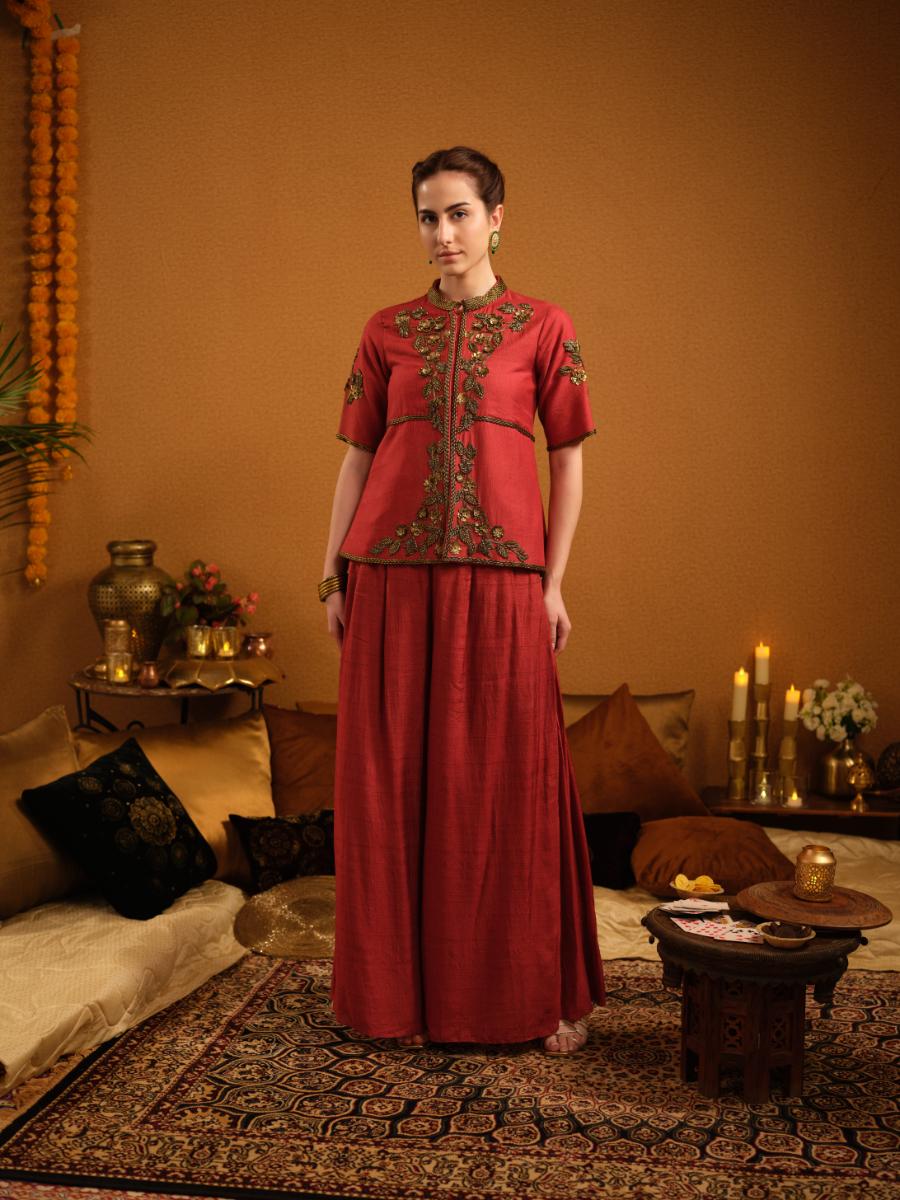 A handloom mini-check jacket