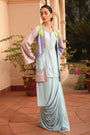 Interesting Combination of a Draped Skirt with a Long Tunic