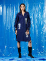 Navy shirt dress with sea horse