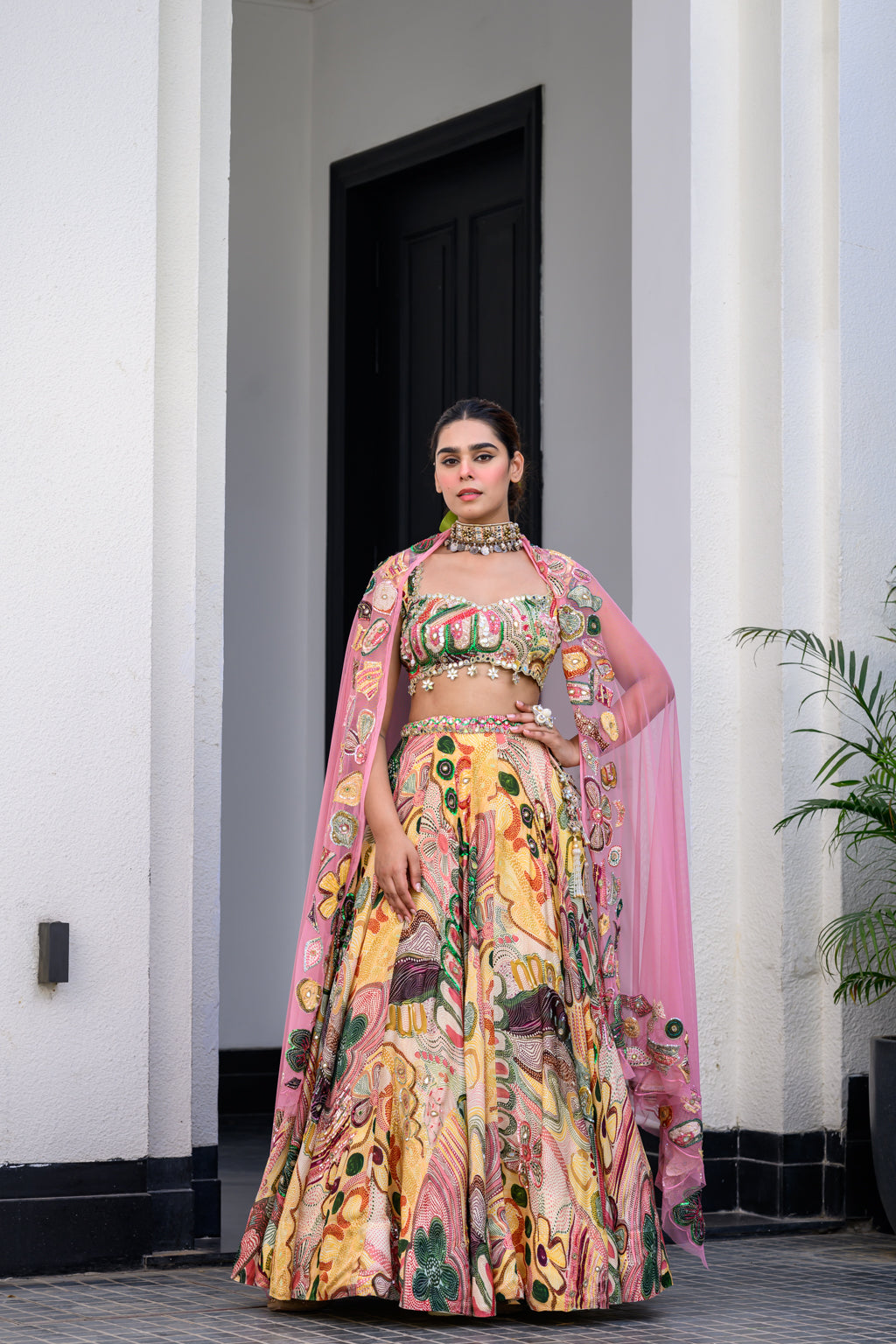 Flora H Lehenga Paidawn H Blouse And Apl Dupatta
